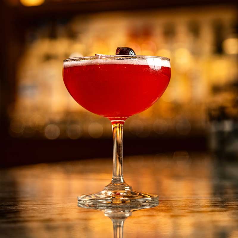 This stunning Cosmopolitan brings a touch of glamour to the bar at Mae Daly’s Fine Steaks & Whiskeys