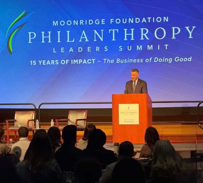 University of Nevada, Reno President Brian Sandoval at the 15th annual Philanthropy Leaders Summit (Photo courtesy of the Moonridge Foundation)
